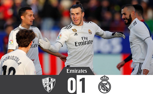 Video clip Huesca 0-1 Real Madrid: Gareth Bale giúp Real trở lại Top 4