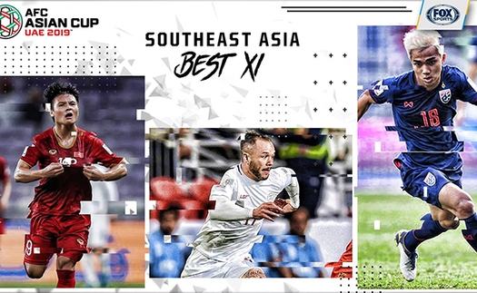 3 cầu thủ Việt Nam lọt vào đội hình Đông Nam Á xuất sắc nhất vòng bảng Asian Cup 2019