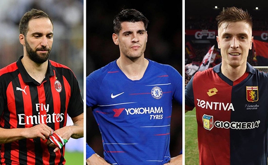 'Hiệu ứng Domino' tiền đạo: Higuain tới Chelsea, Morata gia nhập Atletico, Piatek đến Milan