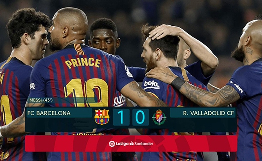 VIDEO Barcelona 1-0 Real Valladolid: Lại là người hùng Leo Messi