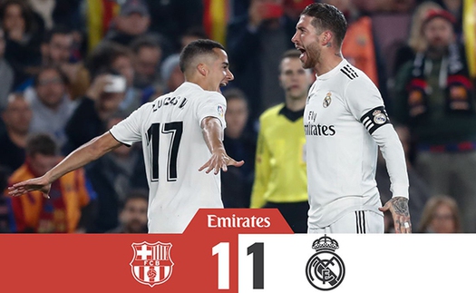 VIDEO Barcelona 1-1 Real Madrid: 'Kinh điển' bất phân thắng bại ở lượt đi Cúp Nhà Vua