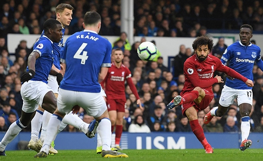 Hòa 0-0 trước Everton, Liverpool đánh mất ngôi đầu bảng