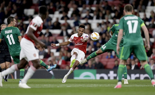 Arsenal: Emery rất nghiêm túc với Europa League. Aubameyang thể hiện bản năng sát thủ