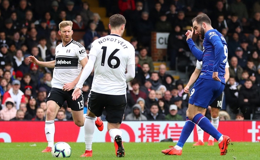 Fulham 1-2 Chelsea: Higuain và Jorginho nổ súng, Chelsea nhọc nhằn vượt qua Fulham