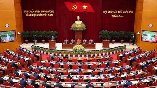 Thông cáo báo chí về ngày làm việc thứ nhất Hội nghị Trung ương 14 khóa XIII