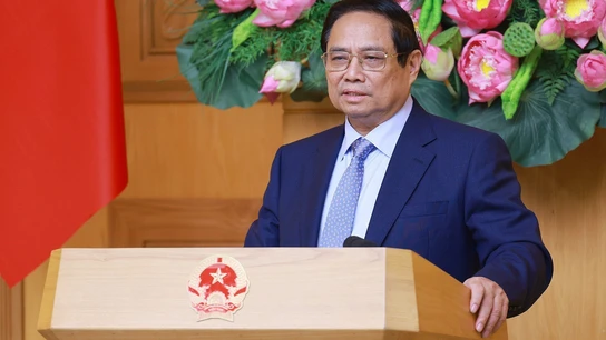Thủ tướng Phạm Minh Chính làm việc với cộng đồng doanh nghiệp Hoa Kỳ tại Việt Nam
