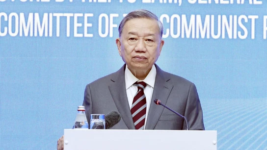 Tổng Bí thư Tô Lâm phát biểu về chính sách tại Học viện Hành chính Công Kazakhstan