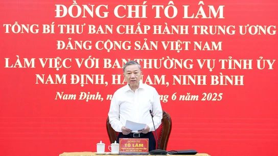 Tổng Bí thư Tô Lâm: Kiến tạo một không gian phát triển hiện đại và năng động với Ninh Bình giữ vai trò trung tâm