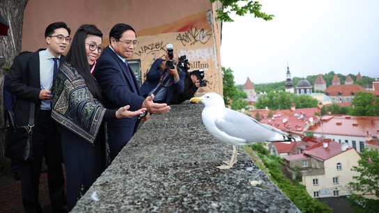 Thủ tướng Phạm Minh Chính và Phu nhân tham quan phố cổ Tallinn, Estonia