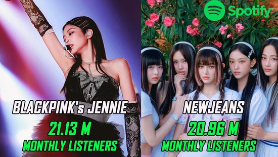 Jennie Blackpink là nữ nghệ sĩ K-pop có lượng người nghe hàng tháng cao nhất trên Spotify