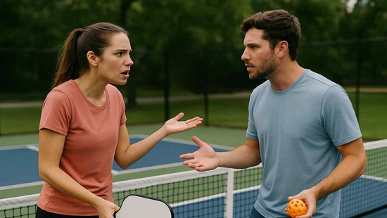 Vợ bật khóc, bỏ về giữa trận vì mâu thuẫn với chồng khi cùng chơi pickleball