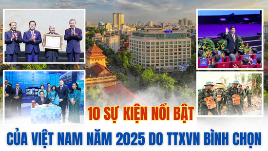 10 SỰ KIỆN NỔI BẬT CỦA VIỆT NAM NĂM 2025 DO TTXVN BÌNH CHỌN