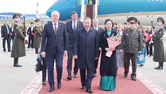 Tổng Bí thư Tô Lâm đến Minsk, bắt đầu thăm cấp Nhà nước tới Belarus