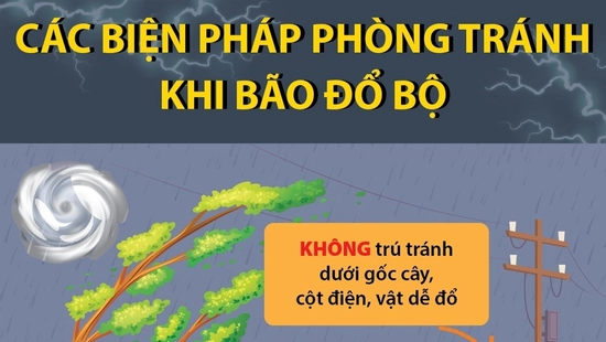 Các biện pháp phòng tránh khi bão đổ bộ