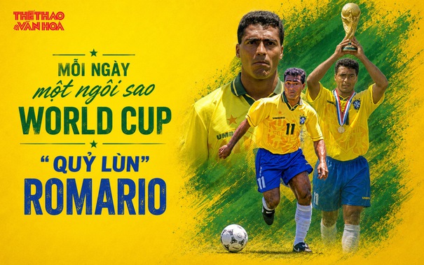 Mỗi ngày một ngôi sao World Cup: "Quỷ lùn" Romario 