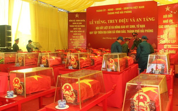 Lễ truy điệu, an táng hài cốt liệt sĩ tại Hải Phòng, Cần Thơ và Tuyên Quang