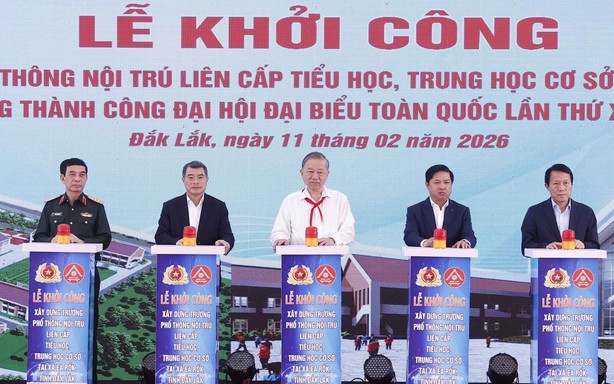 Tổng Bí thư dự khởi công Trường Phổ thông nội trú liên cấp Tiểu học, THCS Ea Rốk, Đắk Lắk