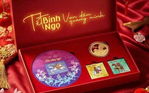 Bộ tem “Tết Bính Ngọ” và đồng xu “Nhật Mã Phi Vân” chào Xuân 2026