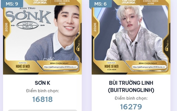 Bình chọn Cống hiến 2026: Nghệ sĩ mới tiếp tục 'nóng' tại Giải thưởng Cống hiến 2026