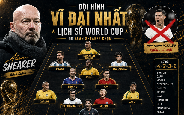Huyền thoại bóng đá Anh gạch tên Cristiano Ronaldo khỏi đội hình vĩ đại nhất World Cup