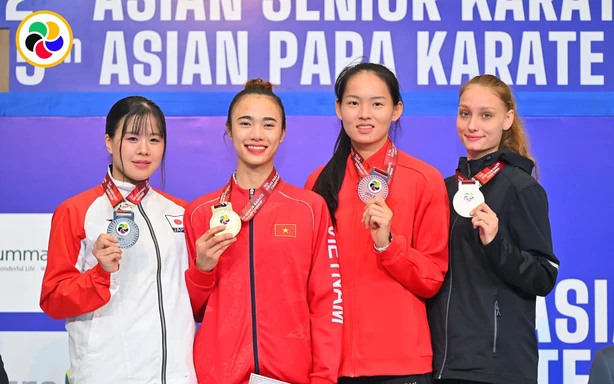 Nguyễn Thị Diệu Ly mang về HCV duy nhất cho karate Việt Nam tại giải vô địch châu Á 2026