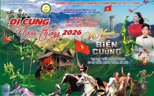 Liên đoàn Xiếc Việt Nam biểu diễn "Vó ngựa biên cương" tri ân lực lượng Bộ đội Biên phòng