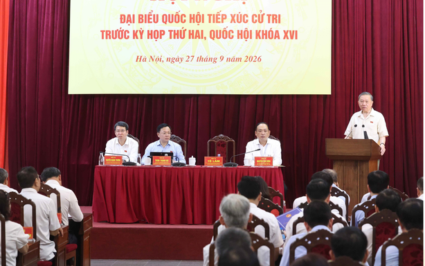 Tổng Bí thư, Chủ tịch nước tiếp xúc cử tri Hà Nội trước Kỳ họp thứ hai, Quốc hội khóa XVI