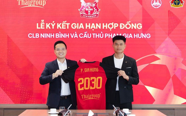 CLB Ninh Bình giữ chân tuyển thủ Gia Hưng đến năm 2030