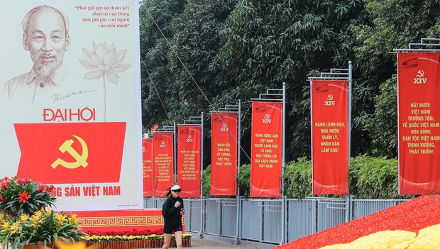 Đại hội XIV của Đảng: Rực rỡ cờ hoa chào mừng Đại hội XIV