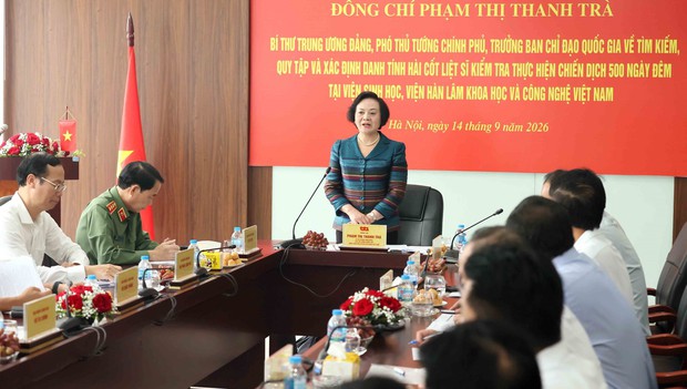 Phó Thủ tướng Phạm Thị Thanh Trà: Xác định danh tính hài cốt liệt sĩ đòi hỏi sự kiên trì, nguồn lực và nỗ lực của cả hệ thống chính trị