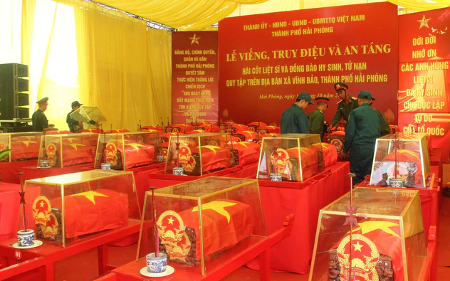 Lễ truy điệu, an táng hài cốt liệt sĩ tại Hải Phòng, Cần Thơ và Tuyên Quang