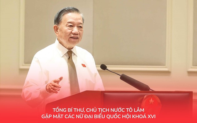 Tổng Bí thư, Chủ tịch nước Tô Lâm gặp mặt các nữ đại biểu Quốc hội khoá XVI