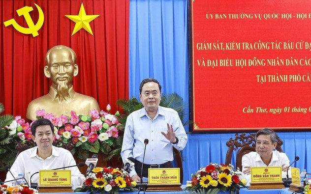 Chủ tịch Quốc hội Trần Thanh Mẫn: Đẩy mạnh ứng dụng công nghệ, chuyển đổi số trong tổ chức bầu cử