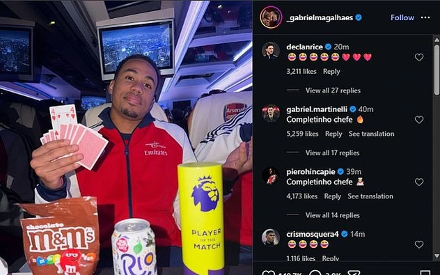 Sao Arsenal tranh thủ 'đá xoáy' đối thủ trên mạng xã hội trong ngày 'Pháo thủ' đại thắng