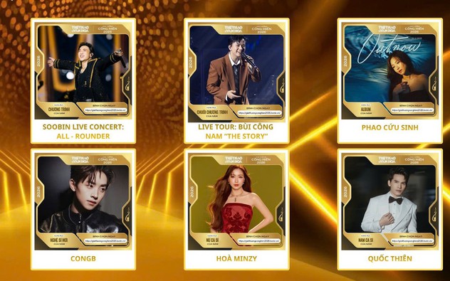 Kết quả bình chọn Top 10 đề cử Giải Âm nhạc Cống hiến 2026: Cuộc đua sôi động và nhiều bất ngờ