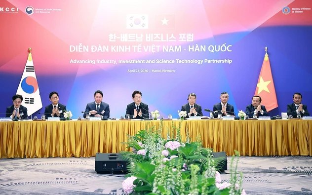 Thủ tướng Lê Minh Hưng và Tổng thống Hàn Quốc Lee Jae Myung dự Toạ đàm bàn tròn về hợp tác kinh tế