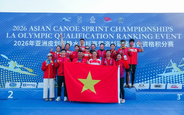 Canoeing Việt Nam giành 5 huy chương ở giải vô địch Châu Á 2026, mở ra cơ hội giành vé dự Olympic 2028