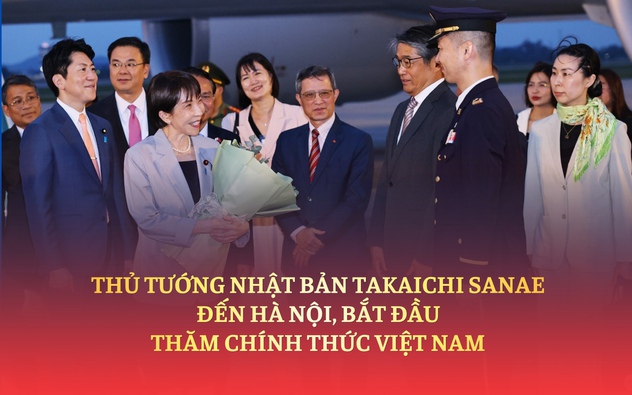 Thủ tướng Nhật Bản Takaichi Sanae đến Hà Nội, bắt đầu thăm chính thức Việt Nam