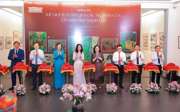 Triển lãm "Thế giới tuổi thơ qua các tác phẩm của cố NSND Ngô Mạnh Lân"