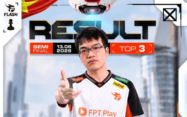 Lê Quang Liêm giành hạng 3 ở giải ASEAN Esports Chess Cup 2026