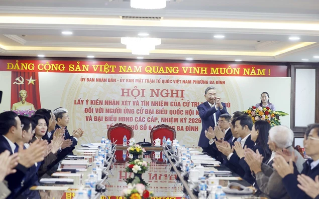 Tổng Bí thư Tô Lâm dự Hội nghị lấy ý kiến cử tri nơi cư trú đối với người ứng cử đại biểu Quốc hội khóa XVI