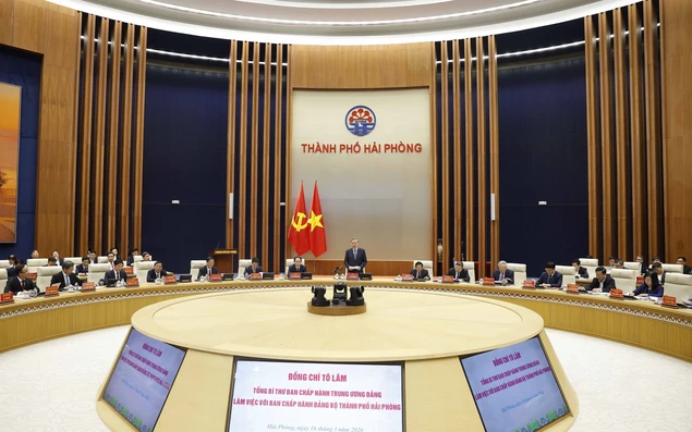 Tổng Bí thư làm việc với Ban Chấp hành Đảng bộ thành phố Hải Phòng