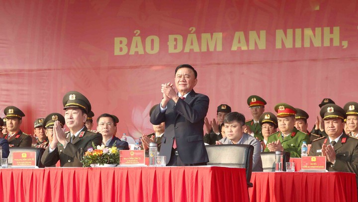 Thường trực Ban Bí thư dự Lễ xuất quân bảo đảm an ninh, trật tự Đại hội XIV của Đảng