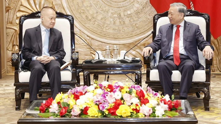 Tổng Bí thư Tô Lâm tiếp Trưởng Ban Liên lạc Đối ngoại Trung ương Đảng Cộng sản Trung Quốc, Đặc phái viên của Tổng Bí thư, Chủ tịch nước Trung Quốc Tập Cận Bình