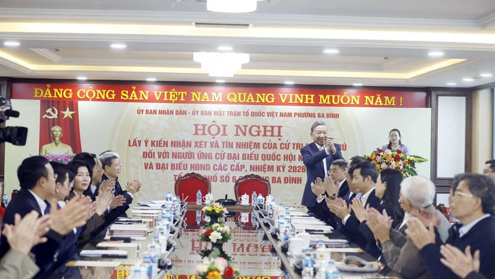 Tổng Bí thư Tô Lâm dự Hội nghị lấy ý kiến cử tri nơi cư trú đối với người ứng cử đại biểu Quốc hội khóa XVI