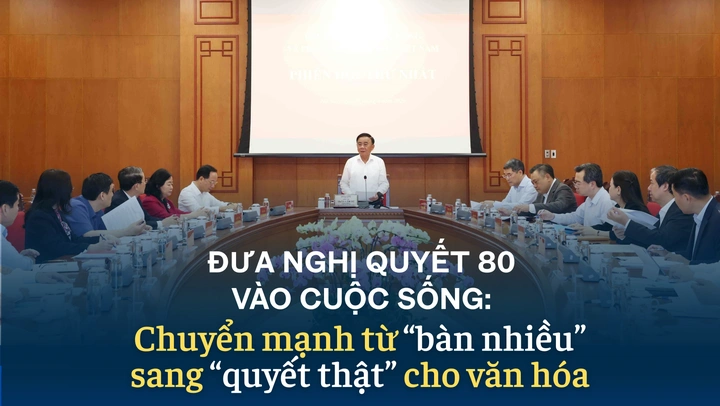 Đưa Nghị quyết 80 vào cuộc sống: Chuyển mạnh từ "bàn nhiều" sang "quyết thật" cho văn hóa