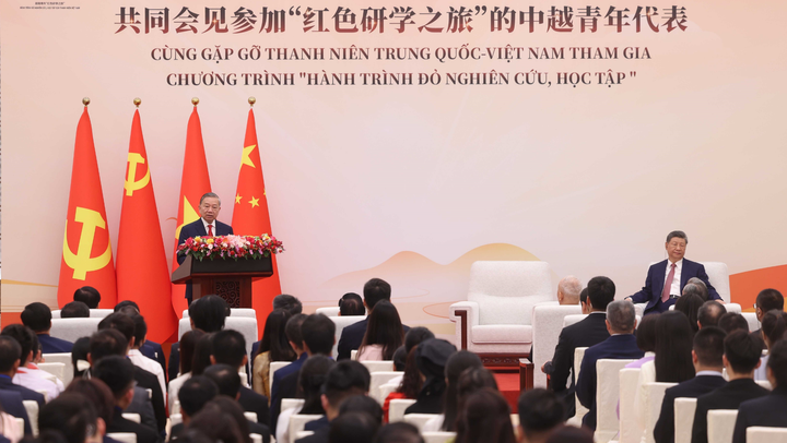 Tổng Bí thư, Chủ tịch nước Tô Lâm và Tổng Bí thư, Chủ tịch nước Tập Cận Bình gặp gỡ thanh niên hai nước