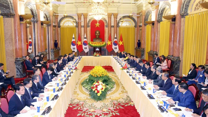 Tổng Bí thư, Chủ tịch nước Tô Lâm hội đàm với Tổng thống Hàn Quốc Lee Jae Myung