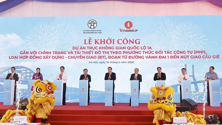 Chủ tịch Quốc hội Trần Thanh Mẫn dự Lễ khởi công dự án mở rộng Quốc lộ 1A đoạn qua thành phố Hà Nội