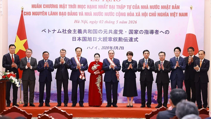 Nhật Bản trao tặng Huân chương Mặt trời mọc cho nguyên lãnh đạo Đảng, Nhà nước Việt Nam